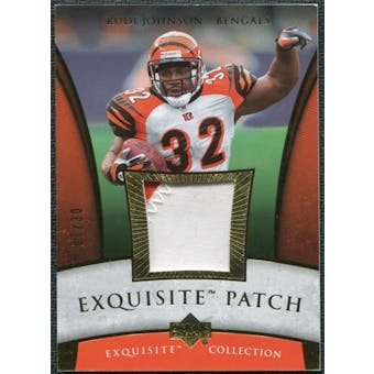2006 Upper Deck Exquisite Collection Patch Gold #EPRJ Rudi Johnson /30