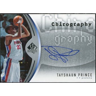 2006/07 Upper Deck SP Authentic Chirography #TP Tayshaun Prince Autograph