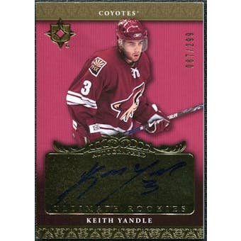 2006/07 Upper Deck Ultimate Collection #124 Keith Yandle Autograph /299