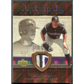 2007 Upper Deck Artifacts Antiquity Artifacts Patch #TH Todd Helton 10/50