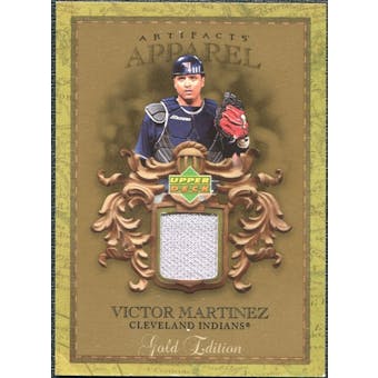 2007 Upper Deck Artifacts MLB Apparel Gold #VM Victor Martinez