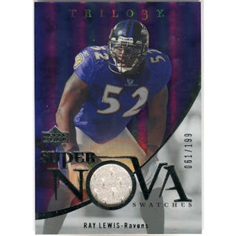 2007 Upper Deck Trilogy Supernova Swatches Silver #RL Ray Lewis /199