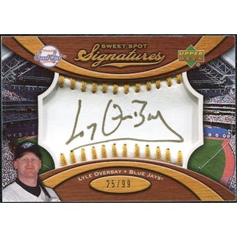 2007 Upper Deck Sweet Spot Signatures Gold Stitch Gold Ink #LO Lyle Overbay /99