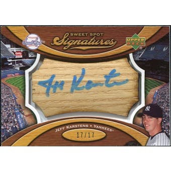2007 Upper Deck Sweet Spot Signatures Bat Barrel Blue Ink #KA Jeff Karstens /17