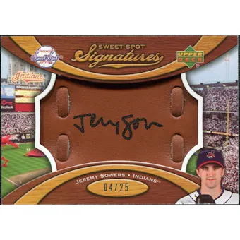 2007 Upper Deck Sweet Spot Signatures Glove Leather Black Ink #JS Jeremy Sowers /25