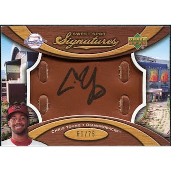 2007 Upper Deck Sweet Spot Signatures Glove Leather Black Ink #YG Chris B. Young Autograph /75