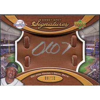 2007 Upper Deck Sweet Spot Signatures Glove Leather Silver Ink #DY Delmon Young /10
