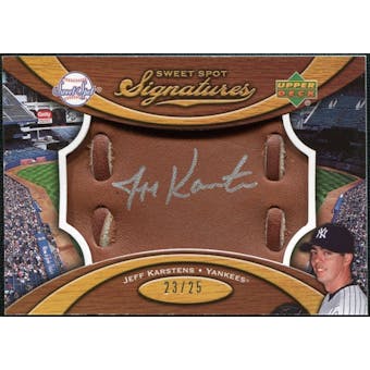 2007 Upper Deck Sweet Spot Signatures Glove Leather Silver Ink #KA Jeff Karstens /25