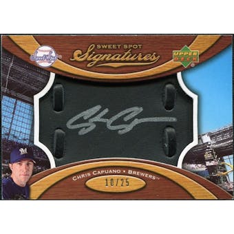2007 Upper Deck Sweet Spot Signatures Black Glove Leather Silver Ink #CC Chris Capuano /25