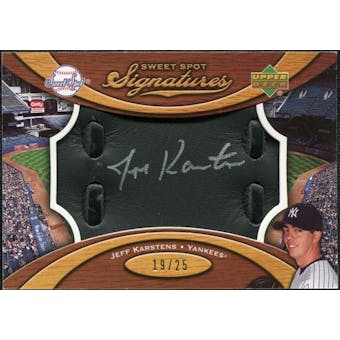 2007 Upper Deck Sweet Spot Signatures Black Glove Leather Silver Ink #KA Jeff Karstens /25