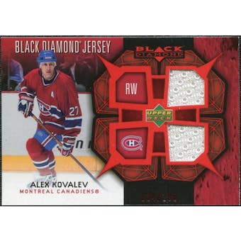 2007/08 Upper Deck Black Diamond Jerseys Ruby Dual #BDJAK Alexei Kovalev /100