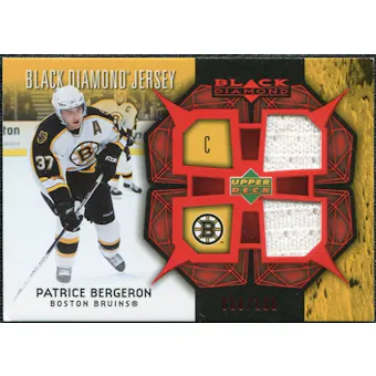 2007/08 Upper Deck Black Diamond Jerseys Ruby Dual #BDJBE Patrice Bergeron /100