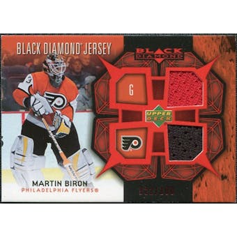 2007/08 Upper Deck Black Diamond Jerseys Ruby Dual #BDJBI Martin Biron /100