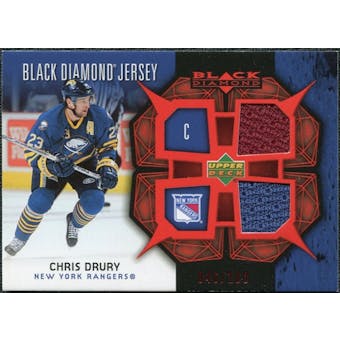 2007/08 Upper Deck Black Diamond Jerseys Ruby Dual #BDJCD Chris Drury /100