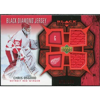 2007/08 Upper Deck Black Diamond Jerseys Ruby Dual #BDJCO Chris Osgood /100