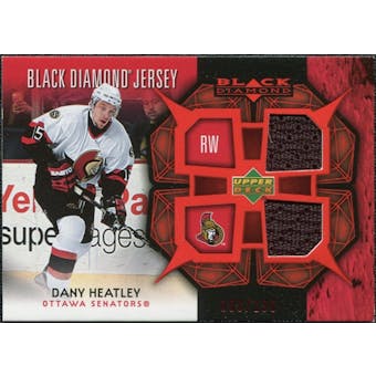 2007/08 Upper Deck Black Diamond Jerseys Ruby Dual #BDJDH Dany Heatley /100