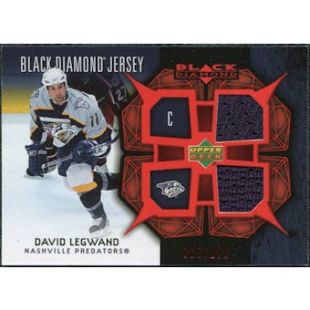 2007/08 Upper Deck Black Diamond Jerseys Ruby Dual #BDJDL David Legwand /100
