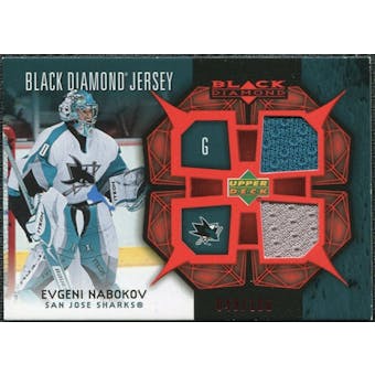 2007/08 Upper Deck Black Diamond Jerseys Ruby Dual #BDJEN Evgeni Nabokov /100