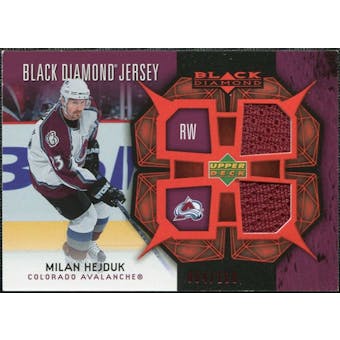 2007/08 Upper Deck Black Diamond Jerseys Ruby Dual #BDJHE Milan Hejduk /100