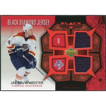 2007/08 Upper Deck Black Diamond Jerseys Ruby Dual #BDJJB Jay Bouwmeester /100