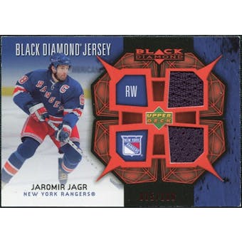 2007/08 Upper Deck Black Diamond Jerseys Ruby Dual #BDJJJ Jaromir Jagr /100