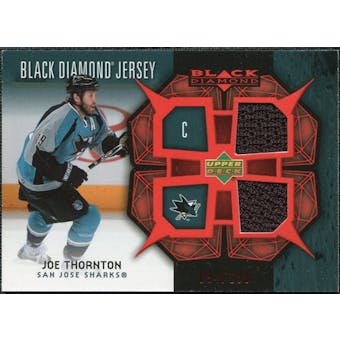 2007/08 Upper Deck Black Diamond Jerseys Ruby Dual #BDJJT Joe Thornton /100