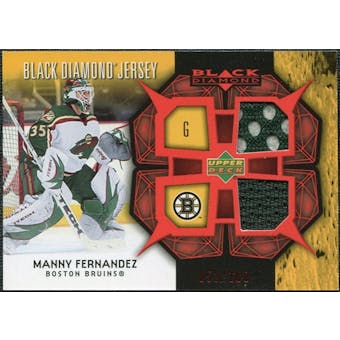 2007/08 Upper Deck Black Diamond Jerseys Ruby Dual #BDJMF Manny Fernandez /100