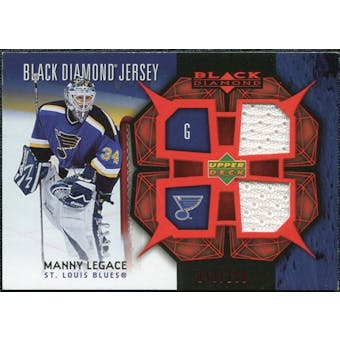 2007/08 Upper Deck Black Diamond Jerseys Ruby Dual #BDJML Manny Legace /100