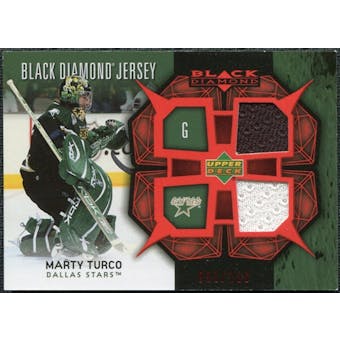 2007/08 Upper Deck Black Diamond Jerseys Ruby Dual #BDJMT Marty Turco /100