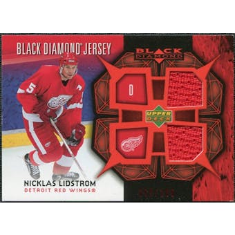 2007/08 Upper Deck Black Diamond Jerseys Ruby Dual #BDJNL Nicklas Lidstrom /100