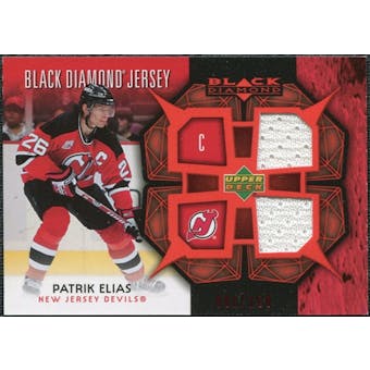 2007/08 Upper Deck Black Diamond Jerseys Ruby Dual #BDJPE Patrik Elias /100