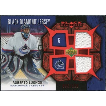 2007/08 Upper Deck Black Diamond Jerseys Ruby Dual #BDJRL Roberto Luongo /100