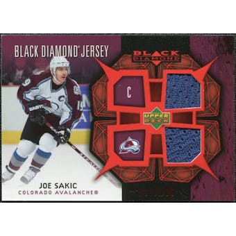 2007/08 Upper Deck Black Diamond Jerseys Ruby Dual #BDJSA Joe Sakic /100