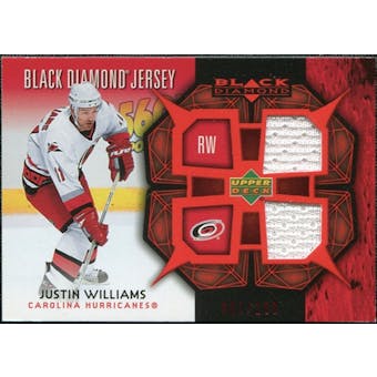 2007/08 Upper Deck Black Diamond Jerseys Ruby Dual #BDJWI Justin Williams /100