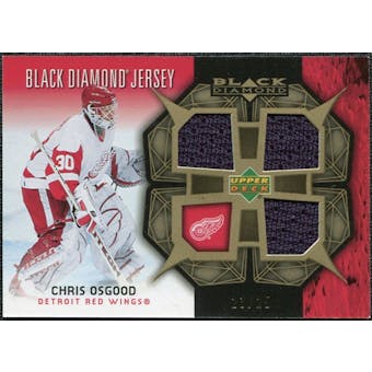 2007/08 Upper Deck Black Diamond Jerseys Gold Triple #BDJCO Chris Osgood 23/25