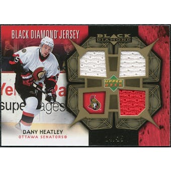 2007/08 Upper Deck Black Diamond Jerseys Gold Triple #BDJDH Dany Heatley /25