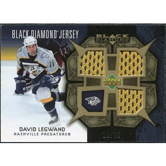 2007/08 Upper Deck Black Diamond Jerseys Gold Triple #BDJDL David Legwand /25