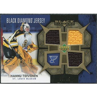 2007/08 Upper Deck Black Diamond Jerseys Gold Triple #BDJHT Hannu Toivonen 9/25