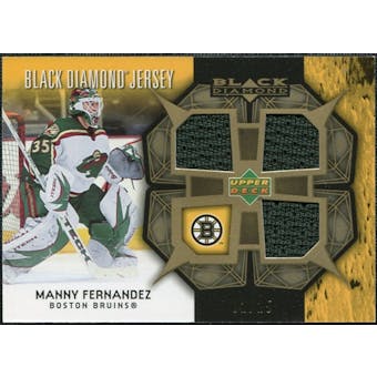 2007/08 Upper Deck Black Diamond Jerseys Gold Triple #BDJMF Manny Fernandez /25