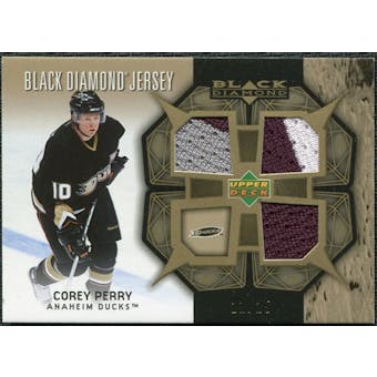 2007/08 Upper Deck Black Diamond Jerseys Gold Triple #BDJPC Corey Perry /25