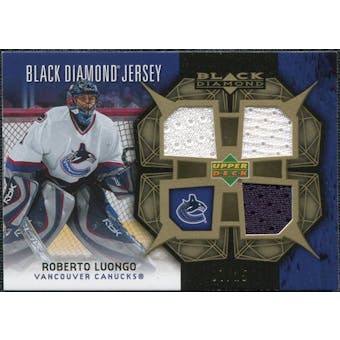 2007/08 Upper Deck Black Diamond Jerseys Gold Triple #BDJRL Roberto Luongo 7/25