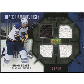 2007/08 Upper Deck Black Diamond Jerseys Black Quad #BDJBB Brad Boyes /10