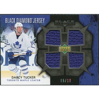 2007/08 Upper Deck Black Diamond Jerseys Black Quad #BDJDT Darcy Tucker 5/10