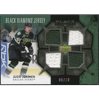 2007/08 Upper Deck Black Diamond Jerseys Black Quad #BDJJU Jussi Jokinen /10