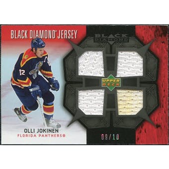 2007/08 Upper Deck Black Diamond Jerseys Black Quad #BDJOJ Olli Jokinen /10