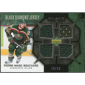 2007/08 Upper Deck Black Diamond Jerseys Black Quad #BDJPB Pierre-Marc Bouchard /10