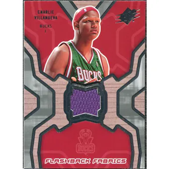 2007/08 Upper Deck SPx Flashback Fabrics #CV Charlie Villanueva