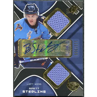 2007/08 Upper Deck SPx #204 Brett Sterling RC Jersey Autograph /999
