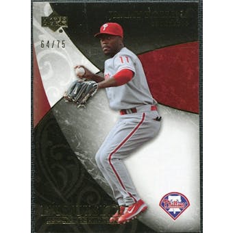 2007 Upper Deck Exquisite Collection Rookie Signatures Gold #82 Jimmy Rollins /75
