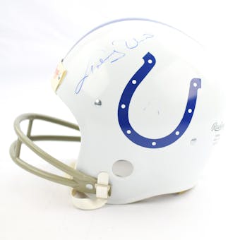 Johnny Unitas Baltimore Colts Autographed Football Replica Helmet (faded sig) PSA COA #D96038 (Reed Buy)